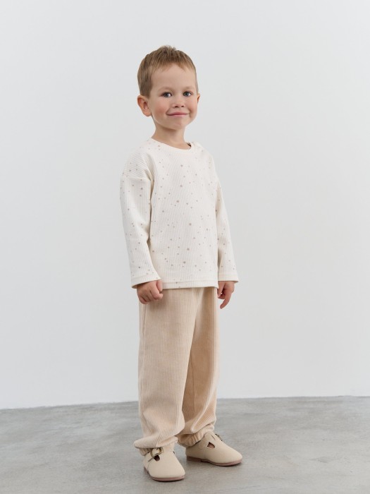 брюки вельветовые "сливочный пудинг" 0+ по цене 1979 руб вид справа