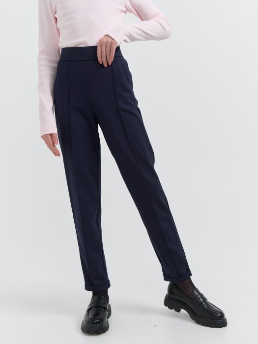 брюки зауженные "синие" для девочки 7+ из проверенных материалов спереди