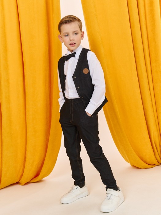 чиносы из джинскота "графит" повседневного стиля с лицевой стороны