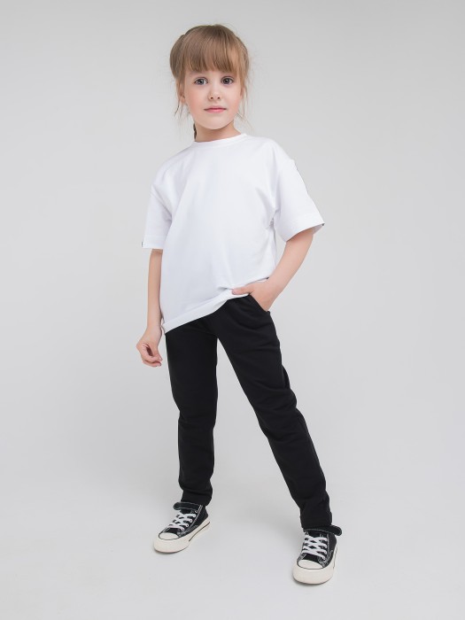 чиносы "уголь" от бренда bungly вид слева