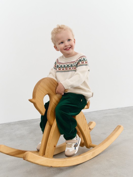 джемпер хлопковый "уютный вечер" 0+ из хлопка спереди