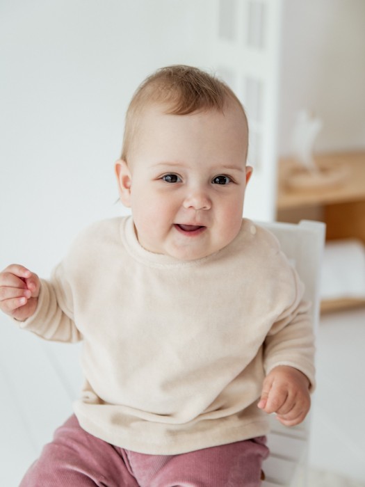 джемпер из велюра "крем-брюле" 0+ фотография