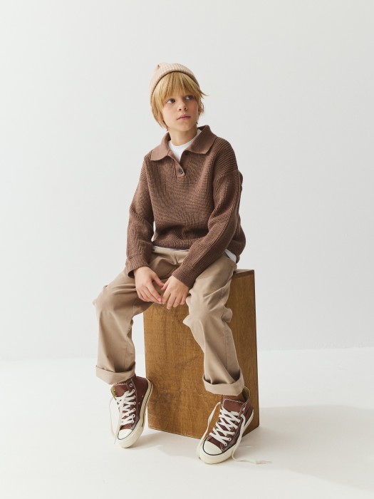 джемпер вязанный "беж" 7+ по цене 2939 руб вид справа