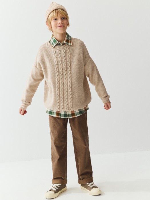 джемпер вязанный "серая дымка" 7+ из россии вид сбоку