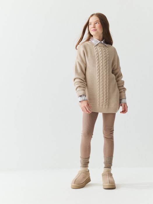 джемпер вязанный "серая дымка" 7+ из проверенных материалов спереди