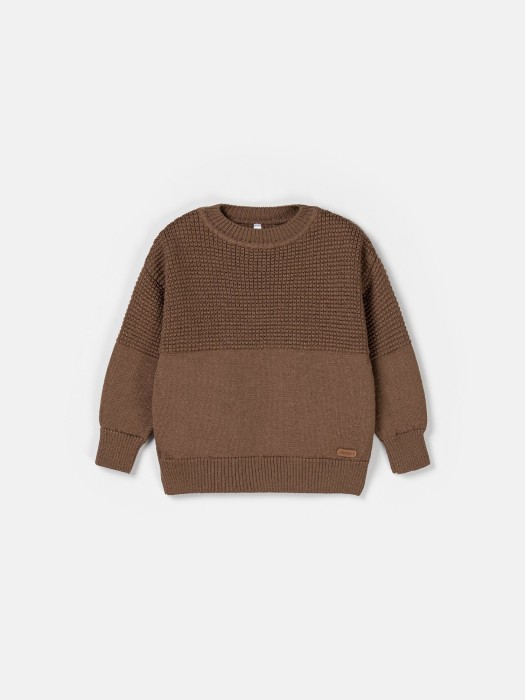 джемпер вязаный "какао" от бренда bungly вид слева