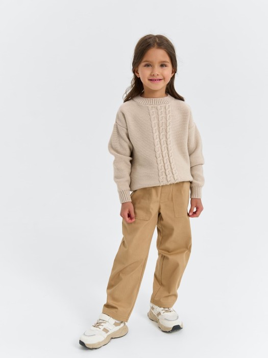 джемпер вязаный "серая дымка" от бренда bungly вид слева