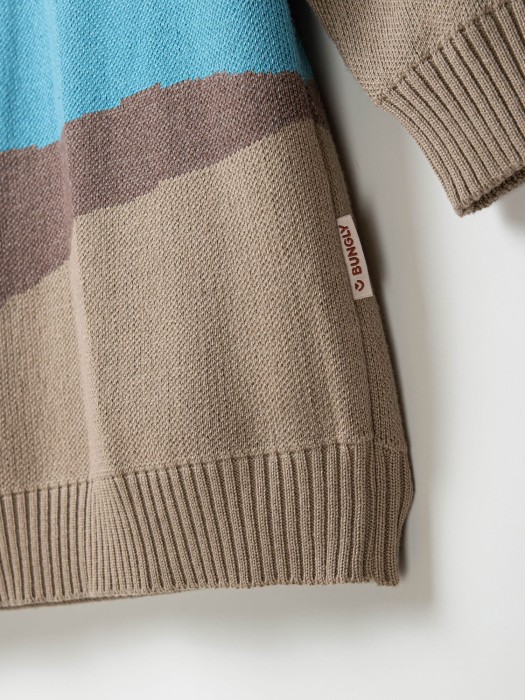 джемпер вязаный удлиненный "горизонт" 7+ по цене 2279 руб вид справа