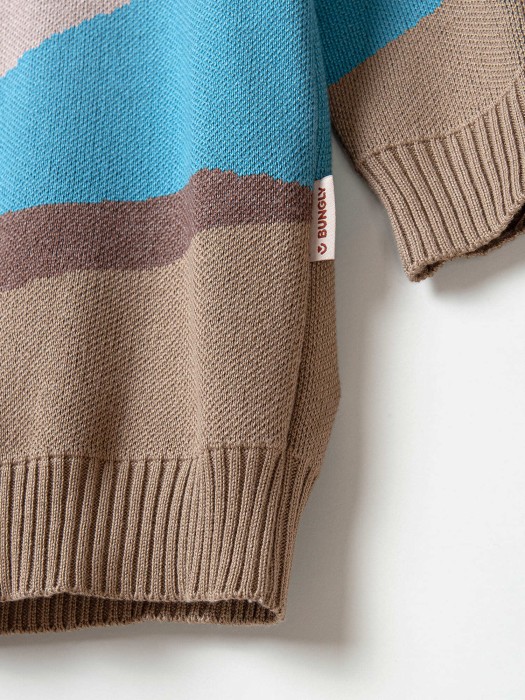 джемпер вязаный удлиненный "горизонт" по цене 3299 руб вид справа