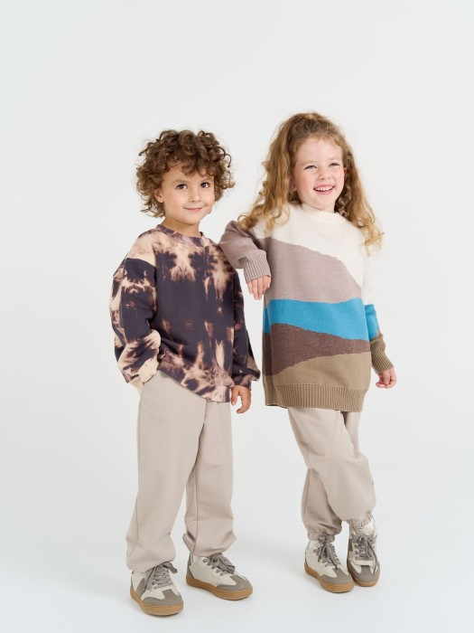 джемпер вязаный удлиненный "горизонт" из проверенных материалов спереди