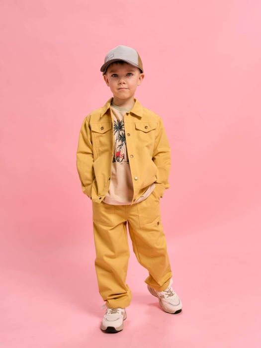 джинсовка "цитрон" от 1 до 3 лет с изнаночной стороны