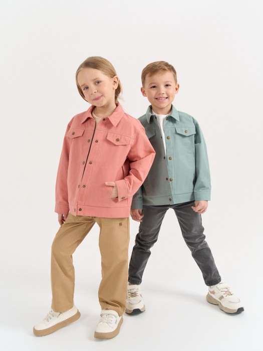 джинсовка "коралл" от 1 до 3 лет с изнаночной стороны