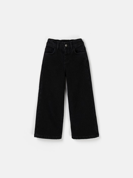 джинсы палаццо "уголь" утепленные фотография