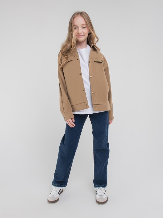 джинсы regular fit "синие" 7+ из джинсы и джинскота спереди