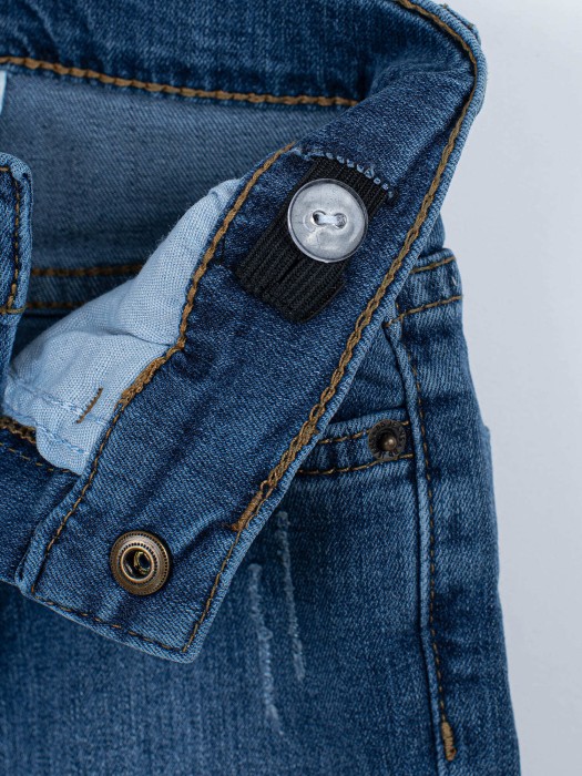 джинсы regular fit "синие" из россии вид сбоку