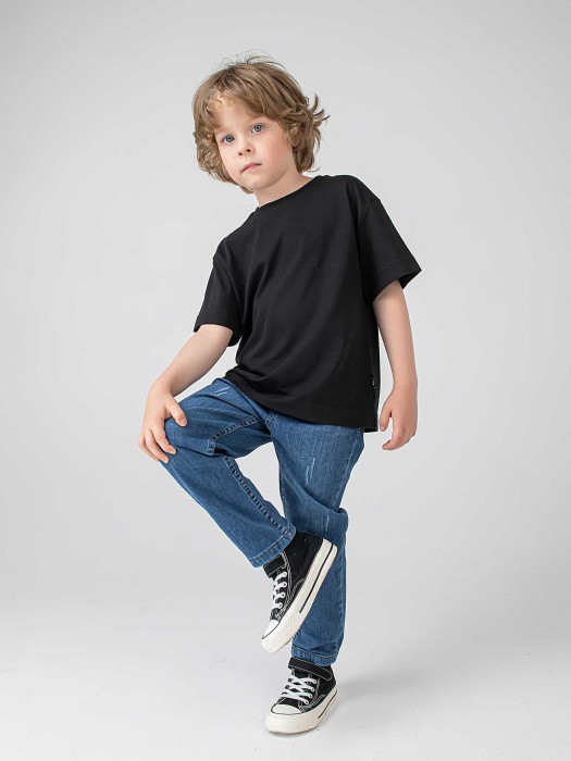 джинсы regular fit "синие" универсального стиля с лицевой стороны