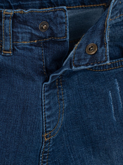 джинсы regular fit "темно-синие" из россии вид сбоку