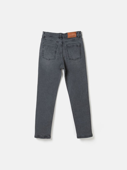 джинсы slim fit "серые" 7+ из джинсы и джинскота спереди