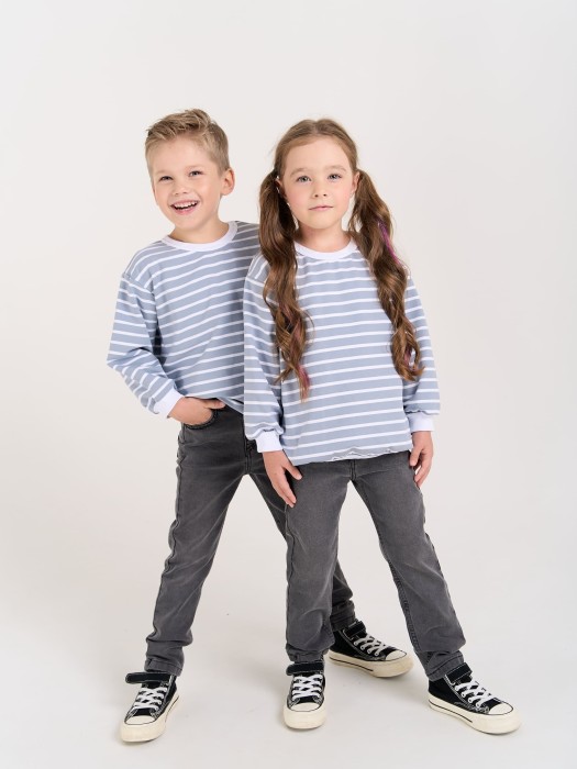 джинсы slim fit "серые" из джинсы и джинскота спереди