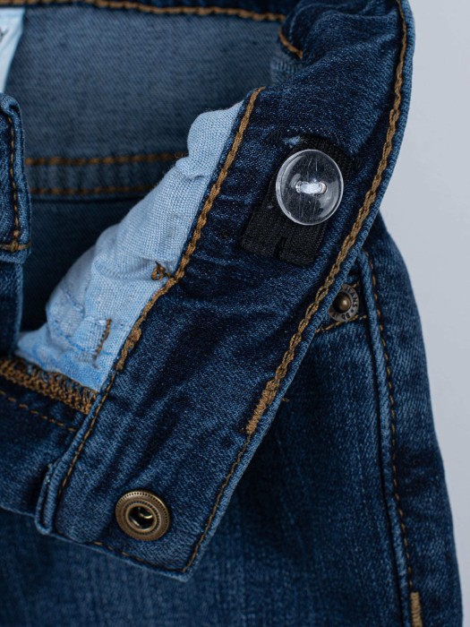 джинсы slim fit "темно-синие" из россии вид сбоку