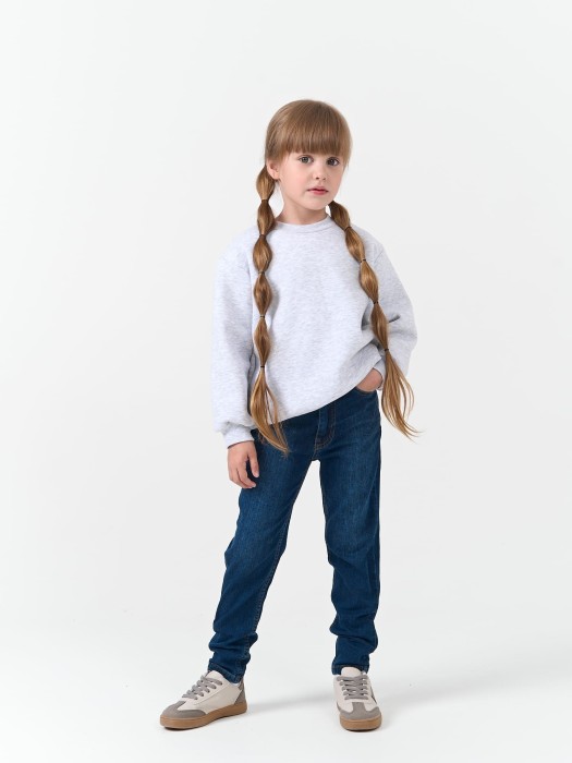 джинсы slim fit "темно-синие" универсального стиля с лицевой стороны