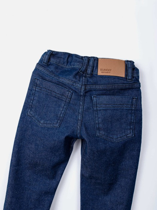 джинсы slim fit "темно-синие" из россии вид сбоку