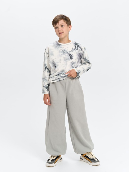 джоггеры багги флисовые "пепел" 7+ из флиса спереди