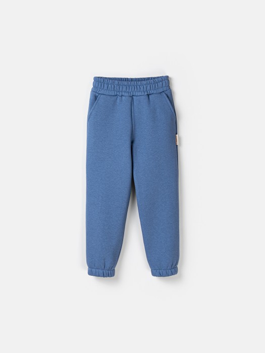 джоггеры "деним" утепленные от бренда bungly вид слева