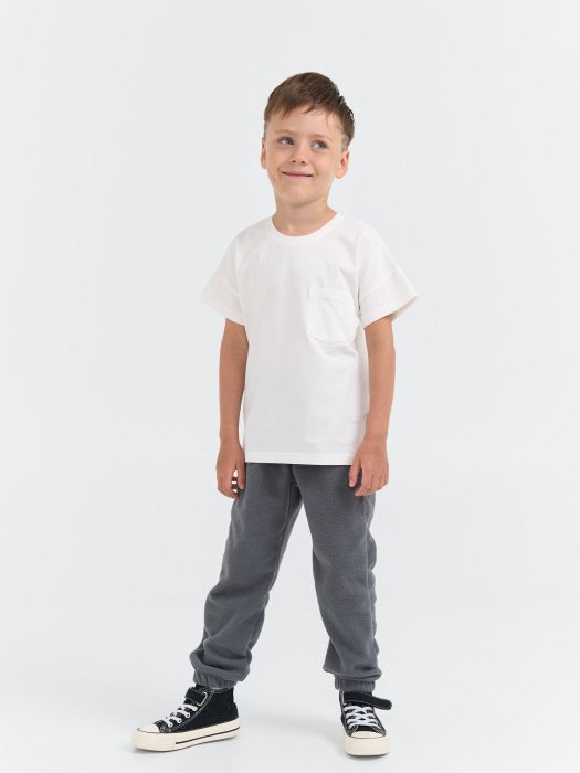 джоггеры флисовые "графит" из флиса спереди