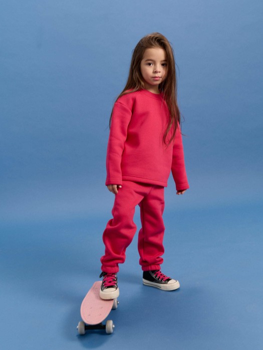 джоггеры "фуксия" с карманами утепленные из проверенных материалов спереди