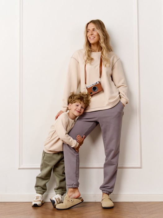 джоггеры "галька" женские из проверенных материалов спереди