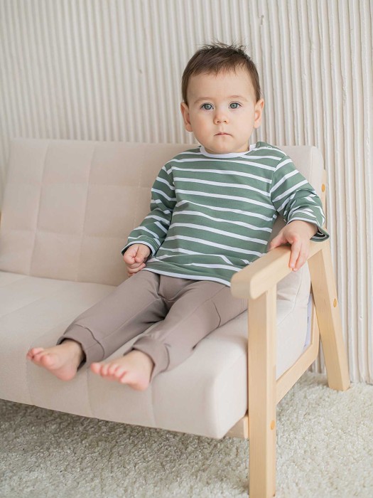 джоггеры карго облегченные "кокос" 0+ из россии вид сбоку