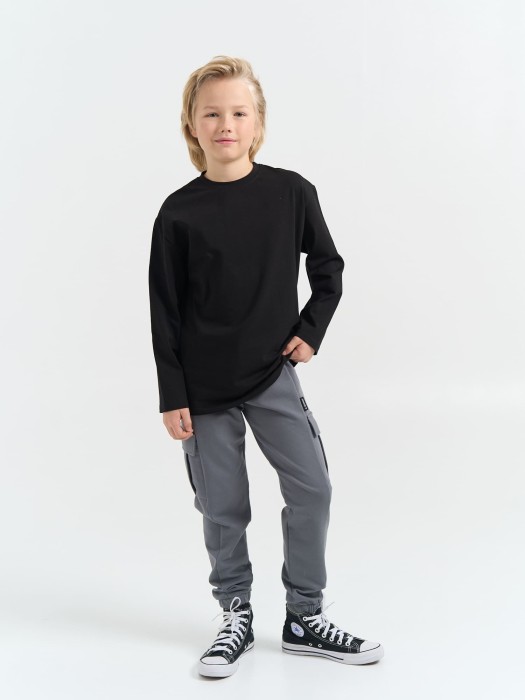 джоггеры карго облегченные "маренго" 7+ от бренда bungly вид слева