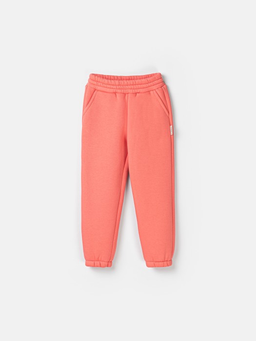 джоггеры "коралл" утепленные от бренда bungly вид слева