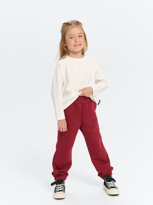 джоггеры "мерло" с карманами утепленные от бренда bungly вид слева