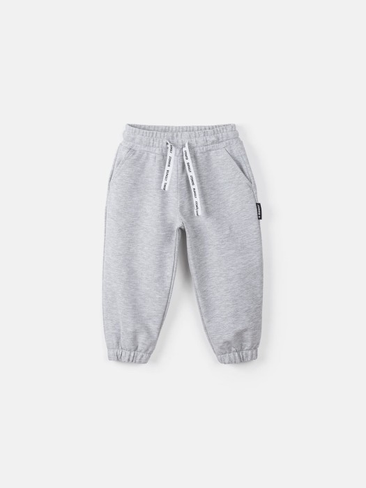 джоггеры облегченные "серый меланж" с карманами фотография