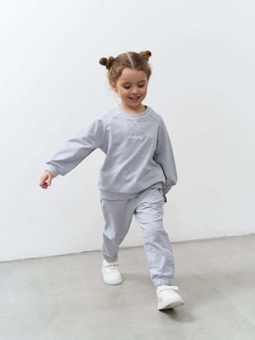 джоггеры облегченные "серый меланж" с карманами из проверенных материалов спереди