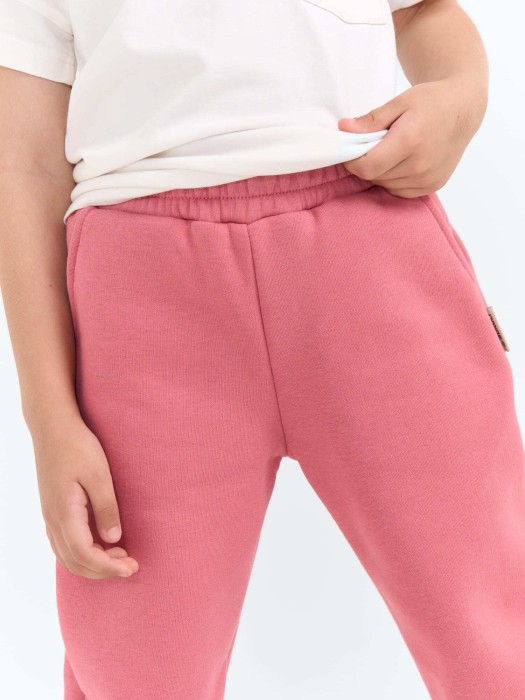 джоггеры "пепельная роза" с карманами утепленные по цене 1599 руб вид справа