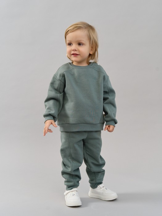 джоггеры "полынь" утепленные 0+ от бренда bungly вид слева