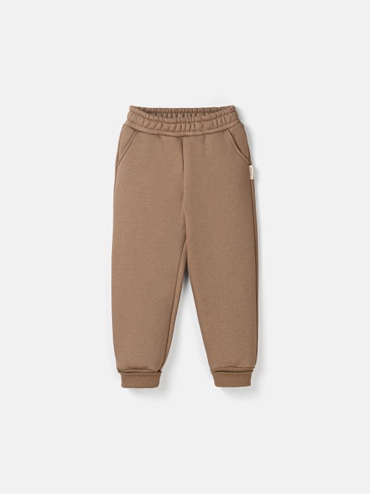джоггеры с карманами "какао" утепленные фотография