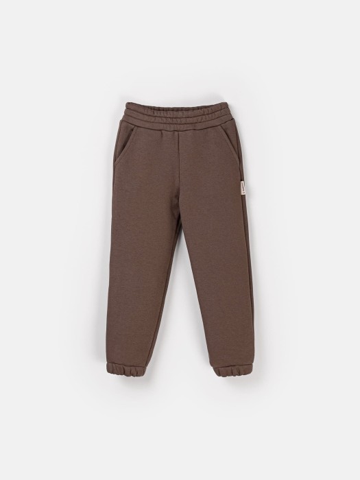 джоггеры "шоколад" с карманами утепленные фотография