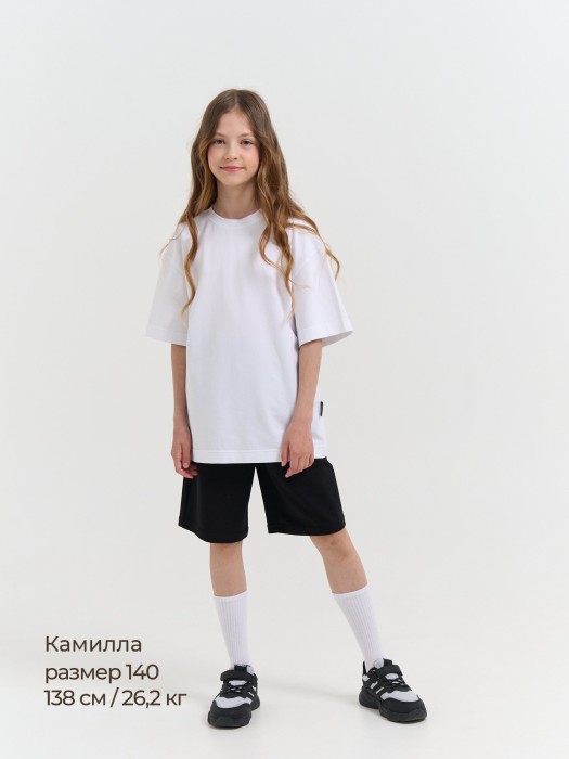 футболка базовая "белая" 7+ из россии вид сбоку