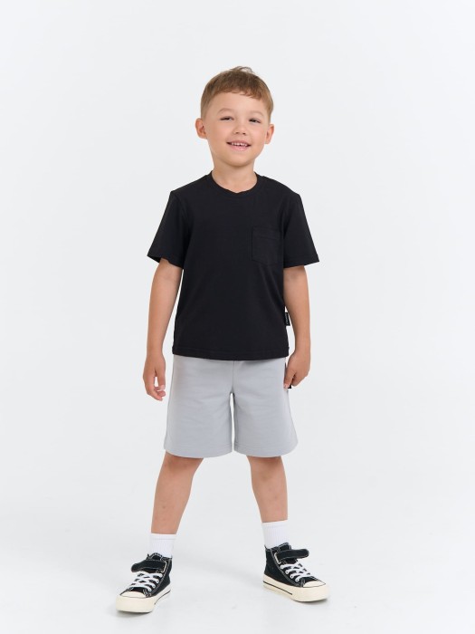 футболка базовая "уголь" с карманом из проверенных материалов спереди