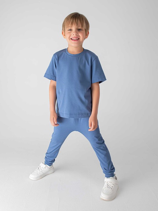 футболка "деним" от бренда bungly вид слева