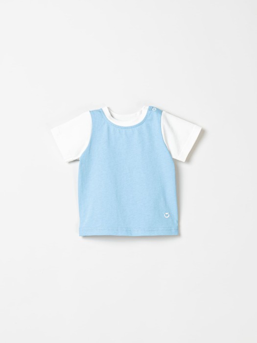 футболка колор блок "небо" 0+ фотография