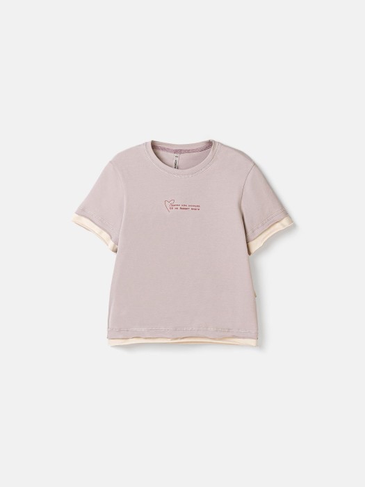 футболка "любовь как шоколад" с контрастной отделкой от бренда bungly вид слева