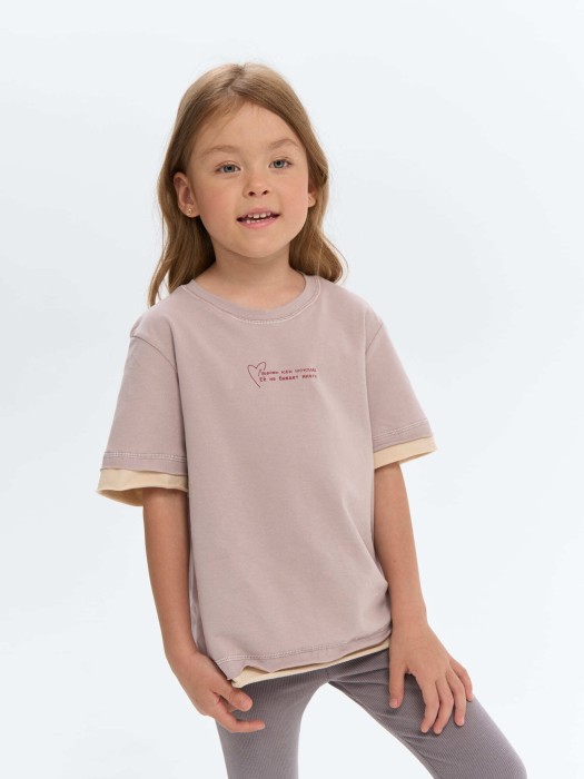 футболка "любовь как шоколад" с контрастной отделкой по цене 1119 руб вид справа