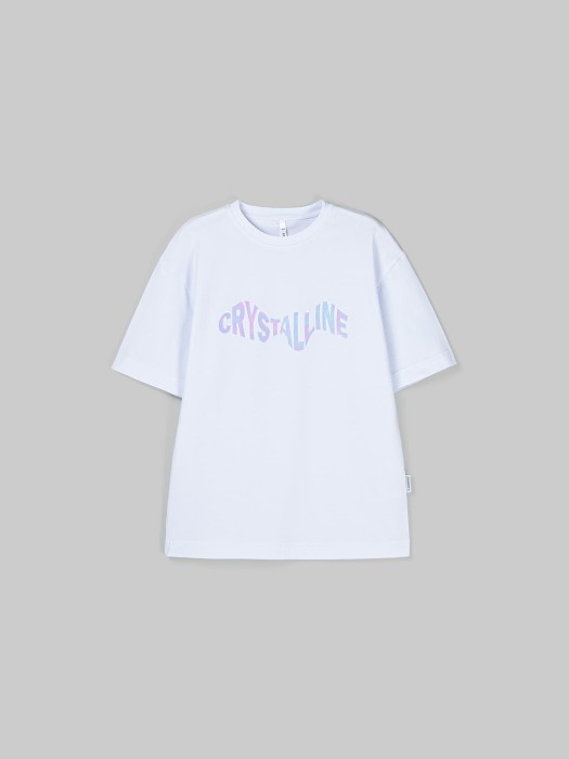 футболка оверсайз "белая" с принтом 7+ от бренда bungly вид слева