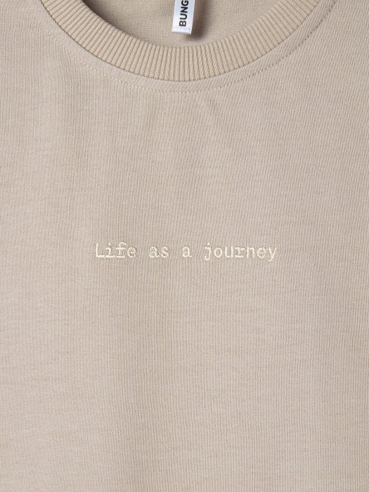 футболка оверсайз из 100% хлопка "беж" женская от бренда bungly вид слева