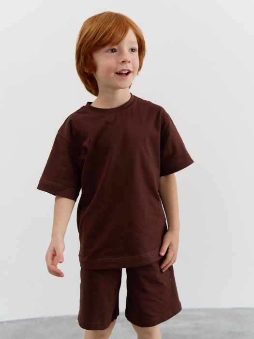 футболка оверсайз "каштан" фотография